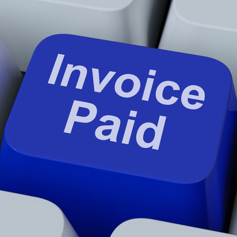 Invoice Paid Key on Computer Keyboard